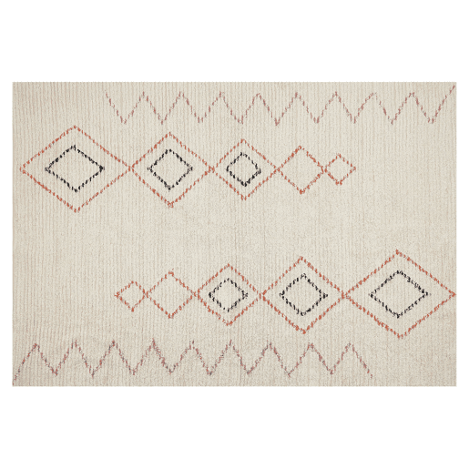 Tapete GUWAHATI Creme 140 x 200 cm Algodão