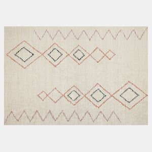 Tapete GUWAHATI Creme 140 x 200 cm Algodão