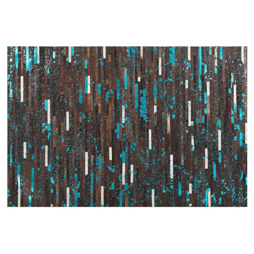 Tapete KISIR Castanho escuro 140 x 200 cm Pele