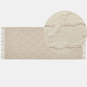 Tapete TOZLU Creme 80 x 230 cm Algodão