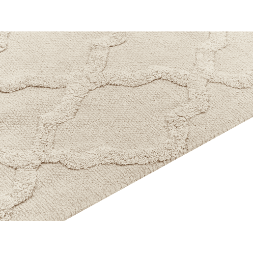 Tapete TOZLU Creme 80 x 230 cm Algodão
