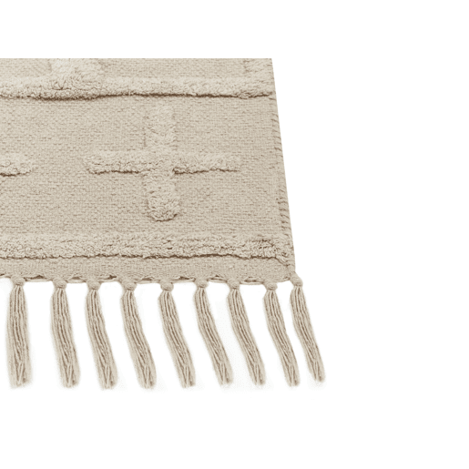 Tapete TOZLU Creme 80 x 230 cm Algodão