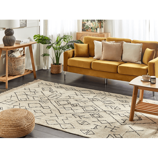 Tapete SOMEK Creme 160 x 230 cm Algodão