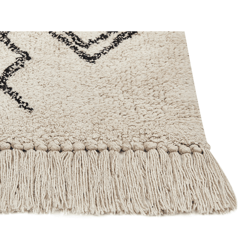 Tapete SOMEK Creme 160 x 230 cm Algodão
