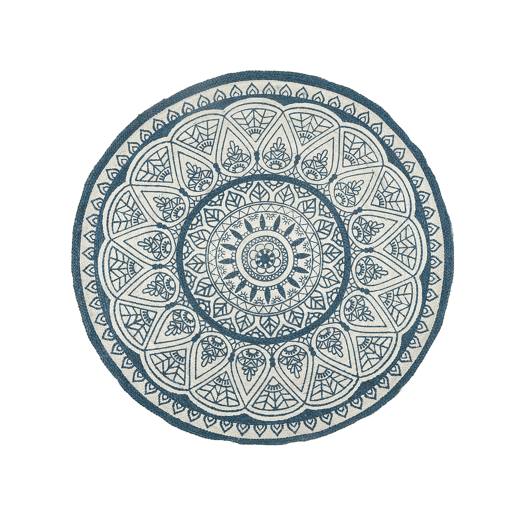 Tapete ANADERE Azul ø 120 cm Juta