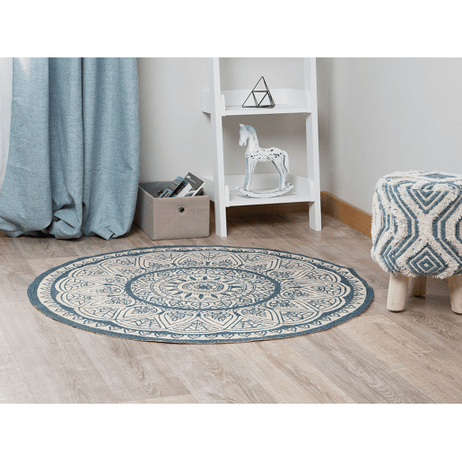 Tapete ANADERE Azul ø 120 cm Juta
