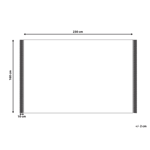 Tapete ELDES Creme 160 x 230 cm Algodão Tapete ELDES Creme 160 x 230 cm Algodão