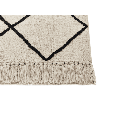Tapete ELDES Creme 160 x 230 cm Algodão Tapete ELDES Creme 160 x 230 cm Algodão