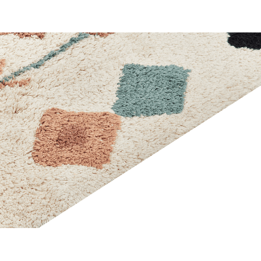 Tapete ESKISEHIR Creme 80 x 150 cm Algodão
