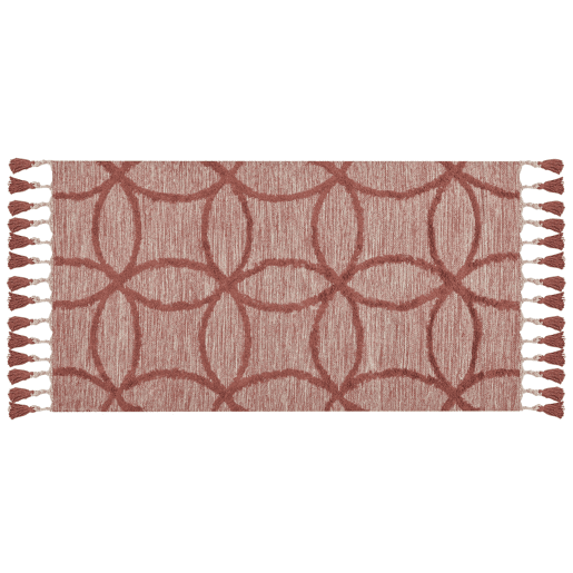 Tapete KIRSEHIR Vermelho 80 x 150 cm Algodão
