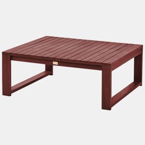 Mesa de centro de jardim TIMOR 90 cm 75 cm Madeira de acácia Vermelho escuro