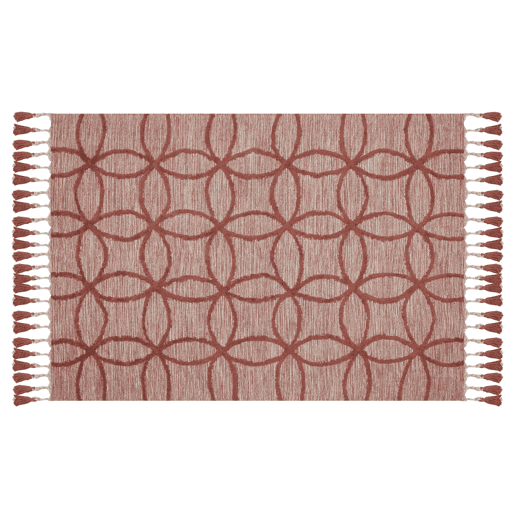 Tapete KIRSEHIR Vermelho 140 x 200 cm Algodão