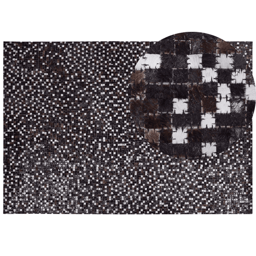 Tapete AKKESE Castanho 160 x 230 cm Pele