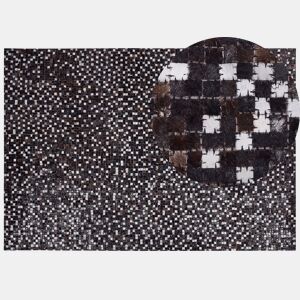 Tapete AKKESE Castanho 160 x 230 cm Pele