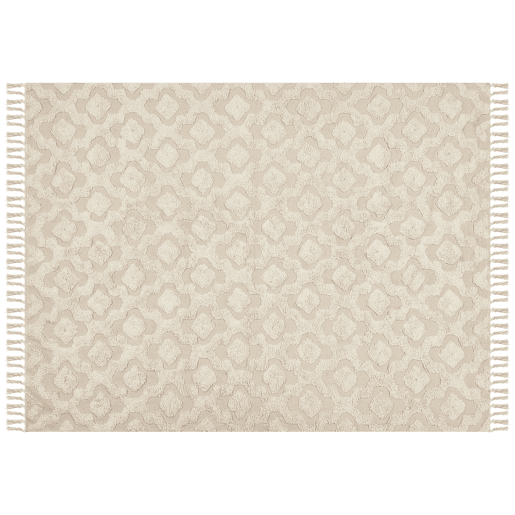 Tapete AKSARAY Creme 160 x 230 cm Algodão