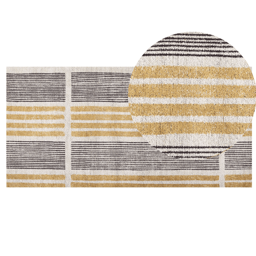 Tapete KATRA Creme 80 x 150 cm Algodão