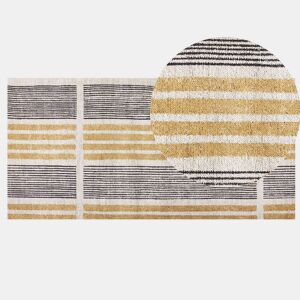 Tapete KATRA Creme 80 x 150 cm Algodão