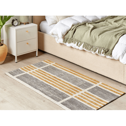 Tapete KATRA Creme 80 x 150 cm Algodão