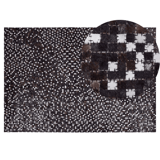 Tapete AKKESE Castanho 140 x 200 cm Pele