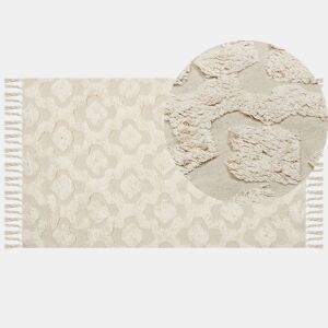 Tapete AKSARAY Creme 80 x 150 cm Algodão