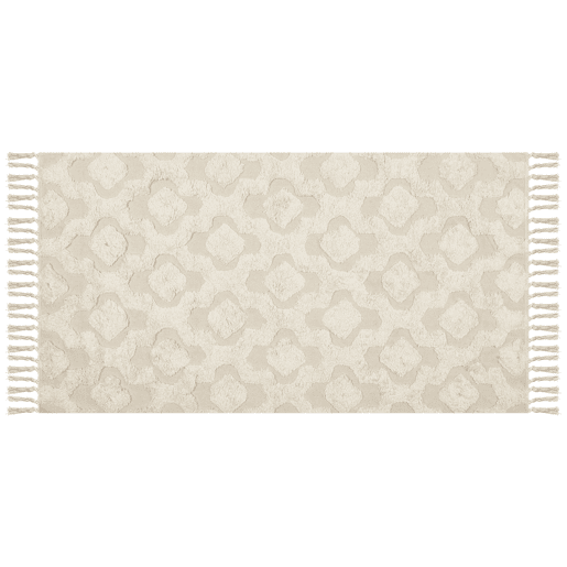 Tapete AKSARAY Creme 80 x 150 cm Algodão Tapete AKSARAY Creme 80 x 150 cm Algodão