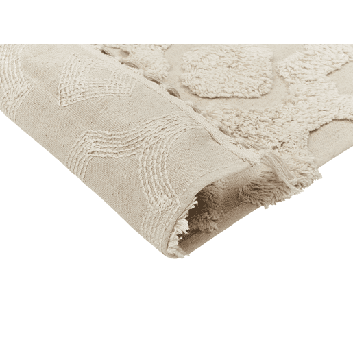 Tapete AKSARAY Creme 80 x 150 cm Algodão Tapete AKSARAY Creme 80 x 150 cm Algodão