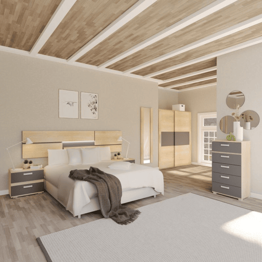 Quarto Ataneq Pure 5C Plus Cambria - Grafite x x cm Quarto Ataneq Pure 5C Plus Cambria - Grafite x x cm