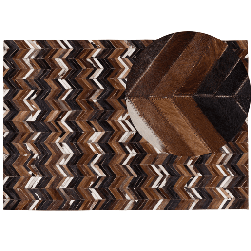 Tapete BALAT Castanho 160 x 230 cm Pele