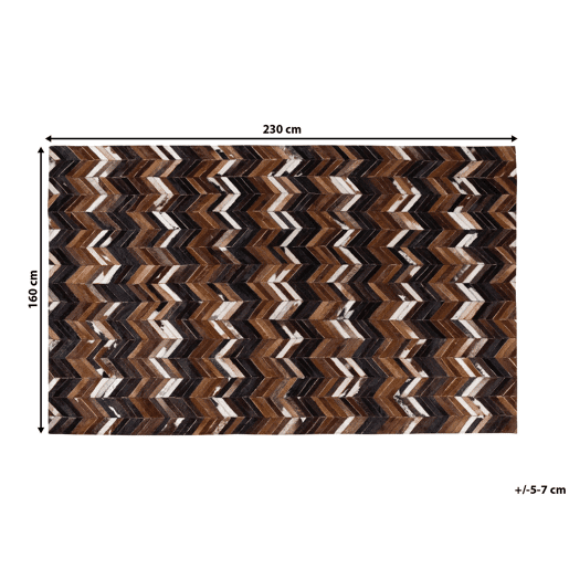 Tapete BALAT Castanho 160 x 230 cm Pele