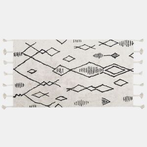 Tapete KEBIR Branco creme 80 x 150 cm Algodão
