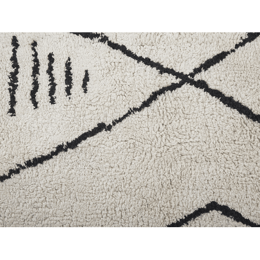 Tapete KEBIR Branco creme 80 x 150 cm Algodão