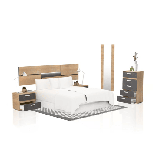 Quarto Ataneq Pure 5C Cambria - Grafite x x cm Quarto Ataneq Pure 5C Cambria - Grafite x x cm