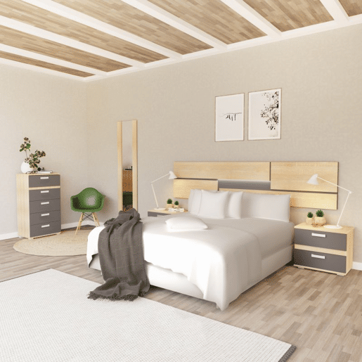 Quarto Ataneq Pure 5C Cambria - Grafite x x cm Quarto Ataneq Pure 5C Cambria - Grafite x x cm