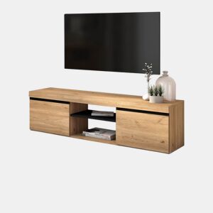 Unidade de TV Ebos 140 Carvalho Nude - Cinza 140 x 40 x 40 cm