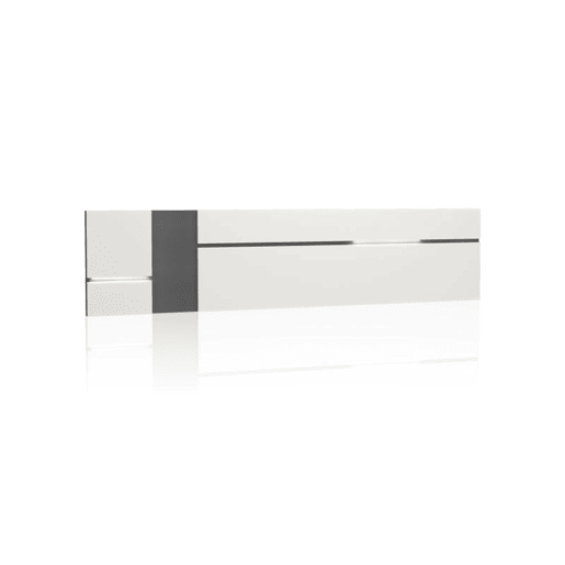 Cabeceira de cama Ataneq Air Leds Branco - Grafite 260 x 60 x 4 cm