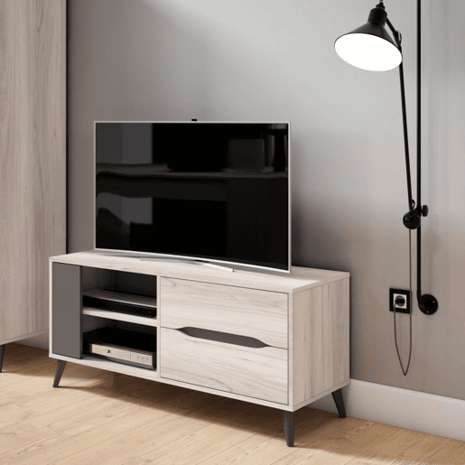 Mesa de TV Lizz 110 Acinzentado - Antracite 114 x 52 x 40 cm