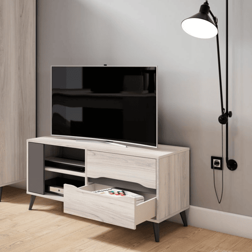 Mesa de TV Lizz 110 Acinzentado - Antracite 114 x 52 x 40 cm