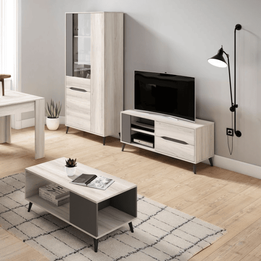 Mesa de TV Lizz 110 Acinzentado - Antracite 114 x 52 x 40 cm