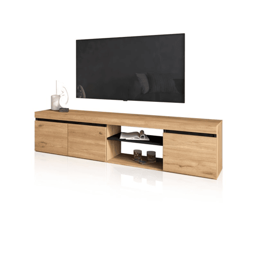 Móvel TV Ebos 160 Carvalho Nude - Cinza 160 x 40 x 40 cm