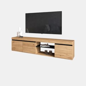 Móvel TV Ebos 160 Carvalho Nude - Cinza 160 x 40 x 40 cm