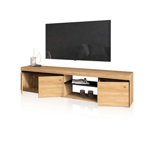Móvel TV Ebos 160 Carvalho Nude - Cinza 160 x 40 x 40 cm