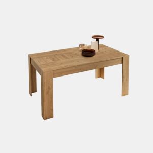 Mesa de jantar extensível Kana Carvalho Nude 140u2013200 x 75 x 90 cm