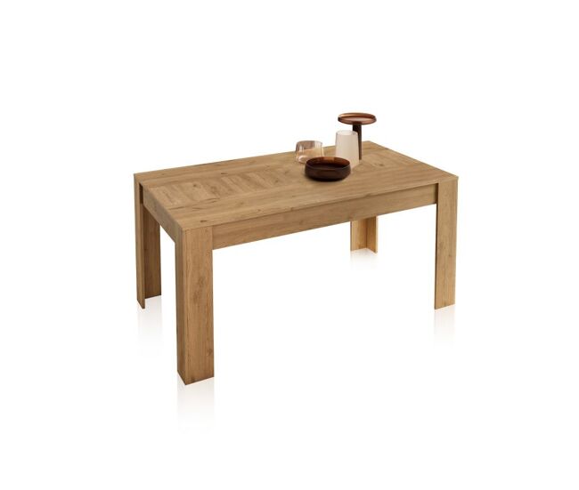 Mesa de comedor extensible en roble nude 140-200x90 cm Kana Roble Nude 140–200 x 75 x 90 cm