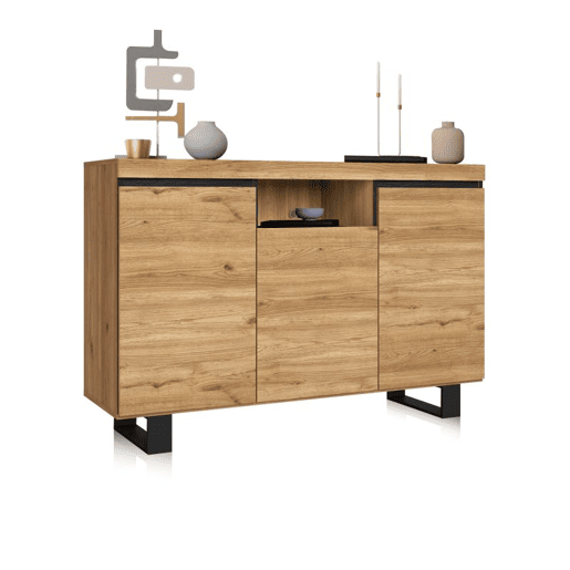 Aparador Ebos UP 140 Carvalho Nude - Cinza 140 x 92 x 40 cm