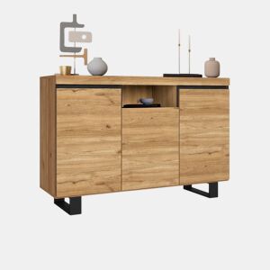 Aparador Ebos UP 140 Carvalho Nude - Cinza 140 x 92 x 40 cm
