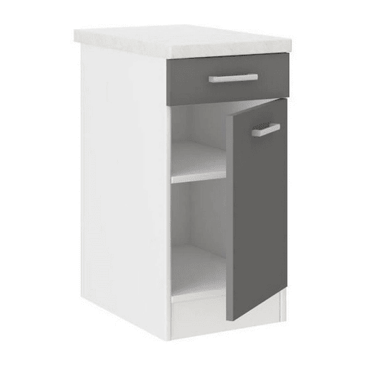 Móvel de cozinha 40 x 47 x 82 cm Cinzento Melamina PVC Móvel de cozinha 40 x 47 x 82 cm Cinzento Melamina PVC