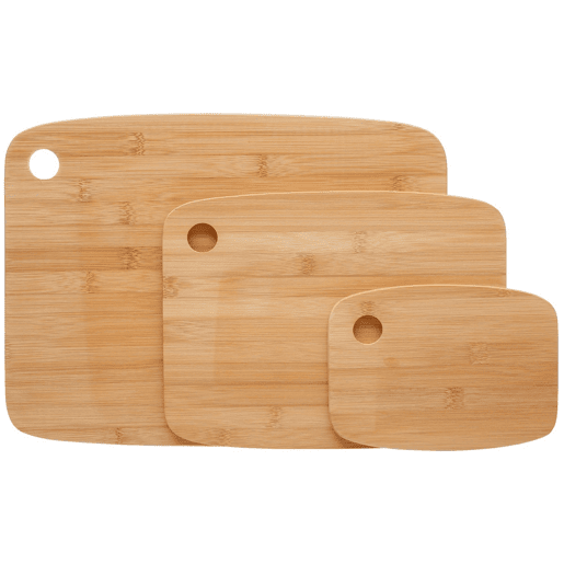 Conjunto de tábuas de cortar Secret de Gourmet 3 Peças Natural Bambu