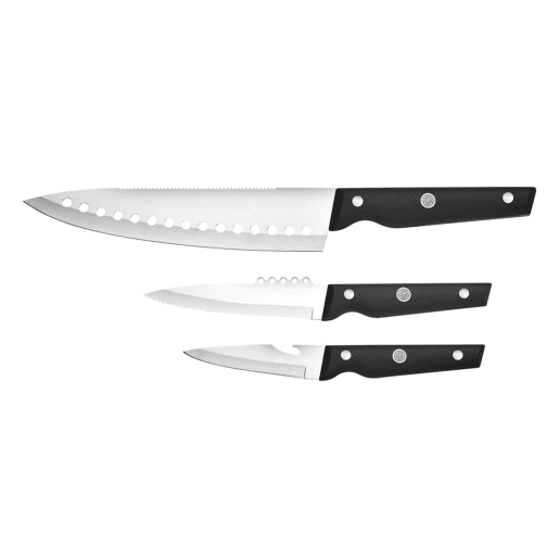 Conjunto de Facas Bergner Pro Reeco BG41026DBL Aço inoxidável ABS 3 Peças