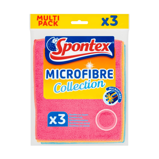 Pano de limpeza de microfibra Vileda 36 x 34 cm Microfibras Cores sortidas (36 x 38 cm) (3 uds)