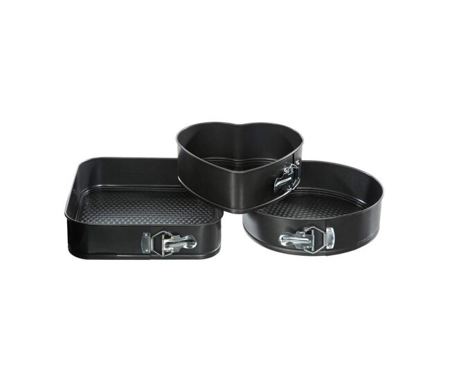 Set de moldes desmontables secret de gourmet negro aluminio 3 piezas